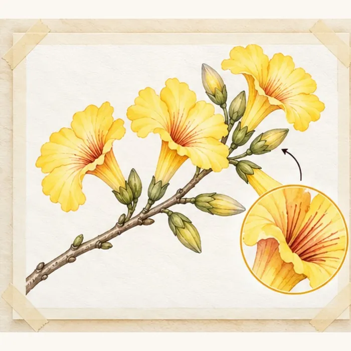 Etapa 6 da pintura do ipê-amarelo